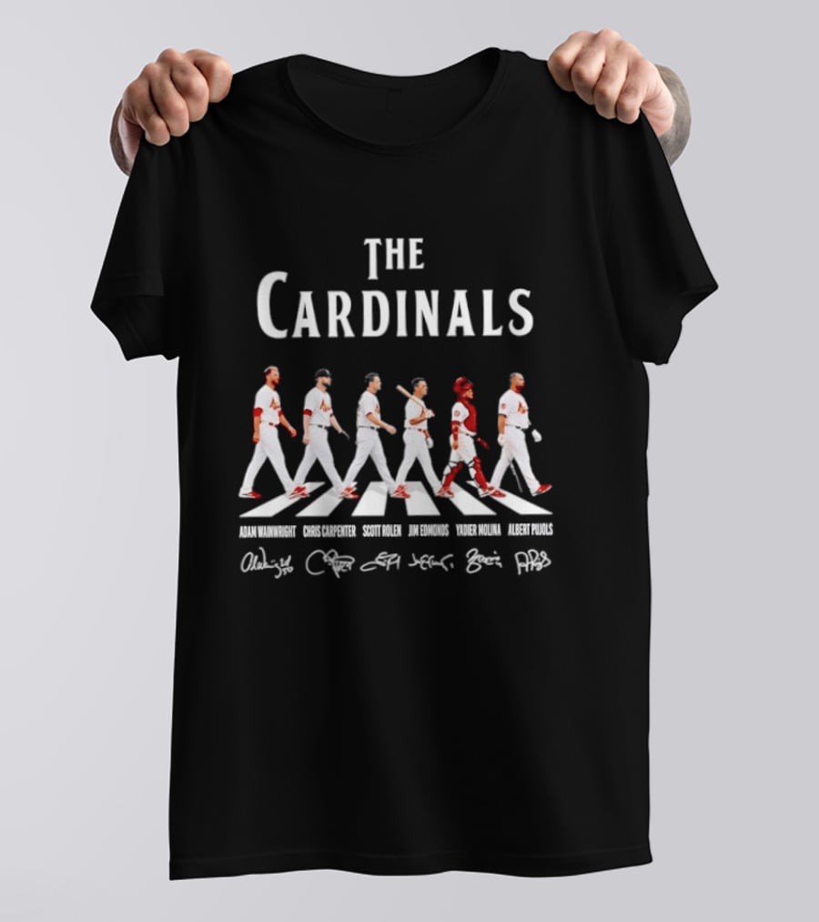 The Cardinals Abbey Road St. Louis Baseball Team Players Crossing T-Shirt