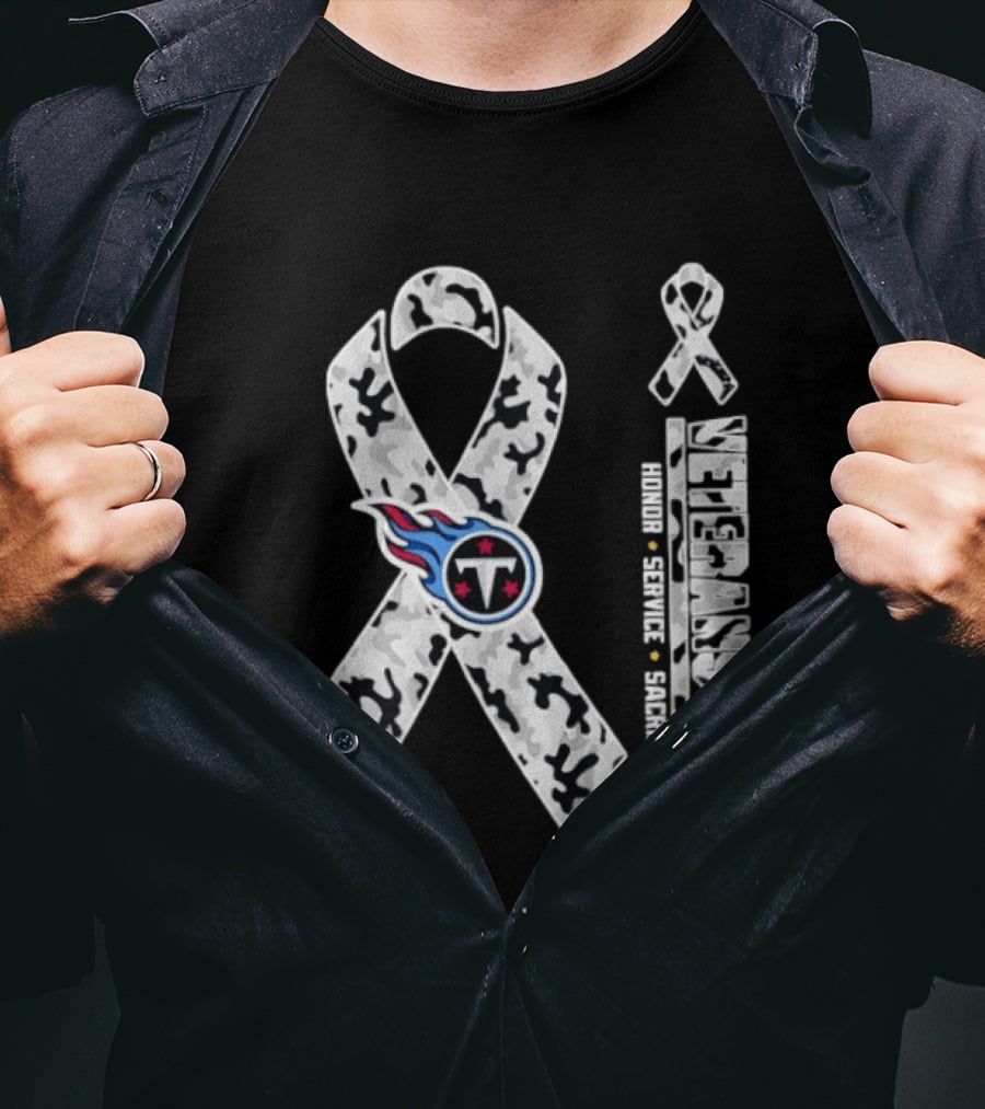 Tennessee Titans X Veterans Day 2026 Honor Service Sacrifice T-Shirt