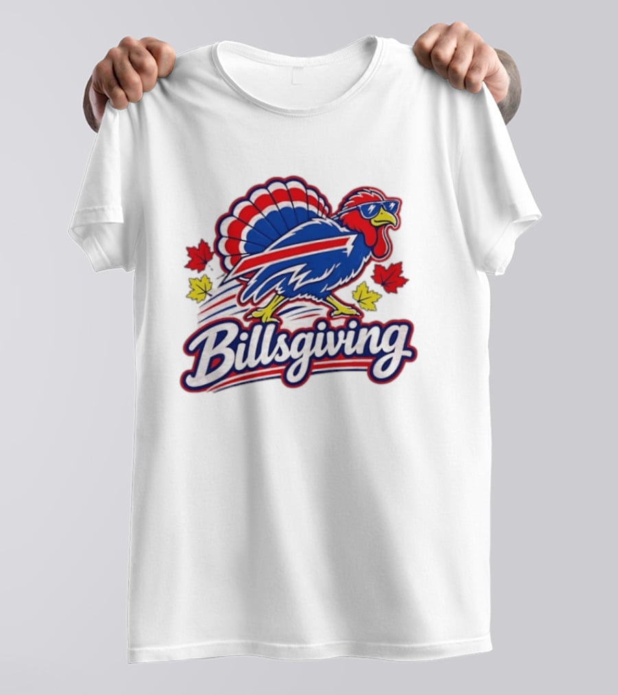 Buffalo Bills Thanksgiving 2026 Turkey Billsgiving Football Celebration T-Shirt
