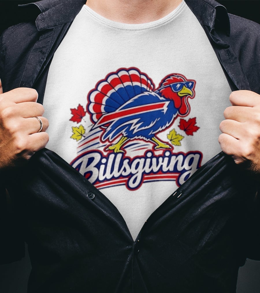 Buffalo Bills Thanksgiving 2026 Turkey Billsgiving Football Celebration T-Shirt