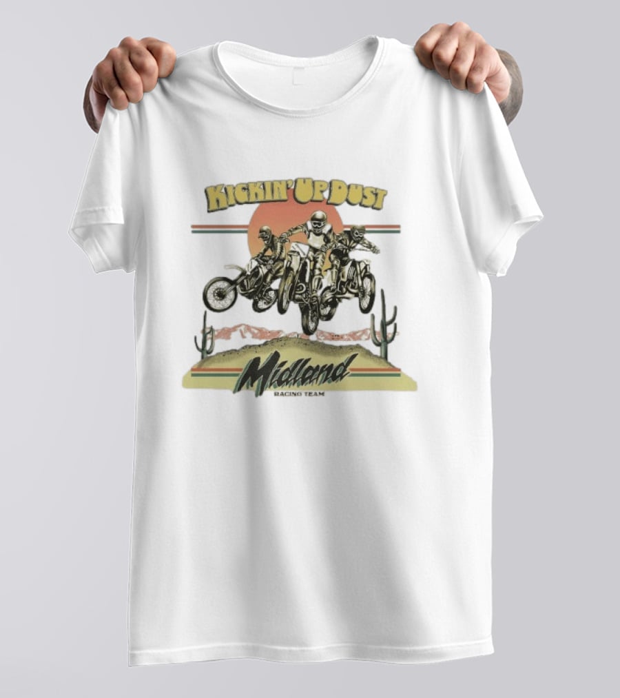 Midland Racing Team Kickin' Up Dust Motorcycle Adventure T-Shirt