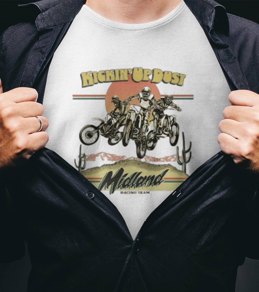 Midland Racing Team Kickin' Up Dust Motorcycle Adventure T-Shirt