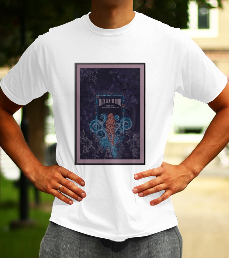 Death Cab For Cutie Cirque Royal Brussels September 30 2026 Tiger And Floral T-Shirt