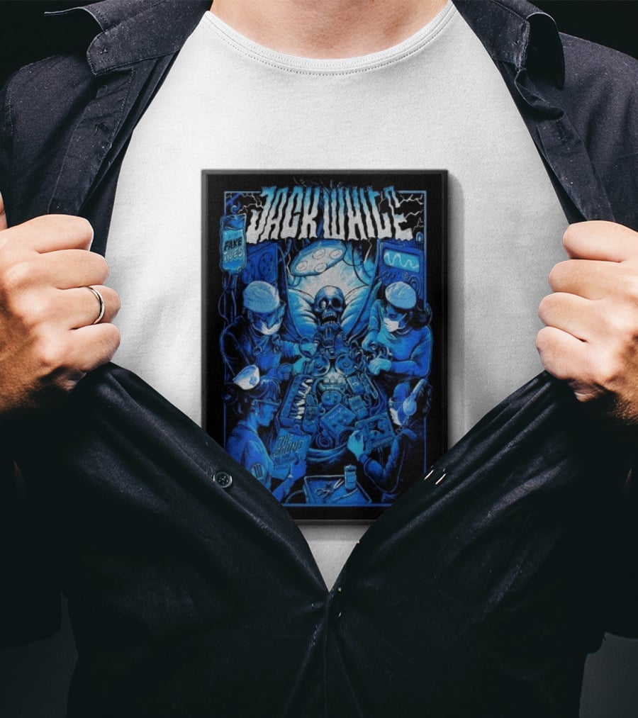 Jack White Del Mar CA 9 30 2026 Fake Blues Touring Skeleton Surgeons T-Shirt