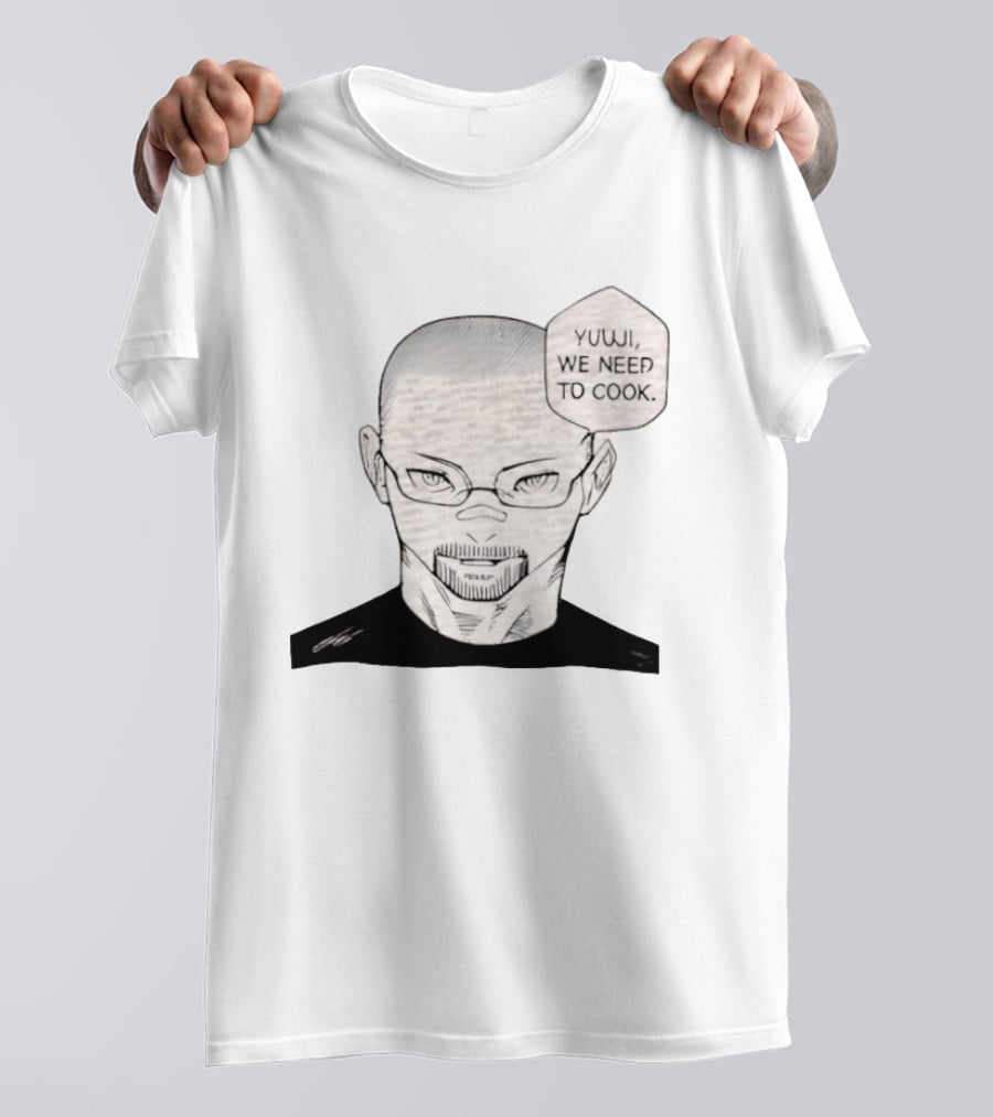 Satoru Gojo Walter White Crossover YUUJI WE NEED TO COOK Anime Manga Fusion T-Shirt