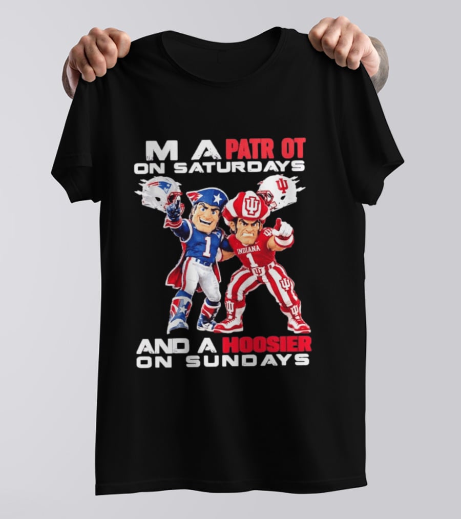 Patriot And Hoosier Football Saturdays Sundays Mascots T-Shirt