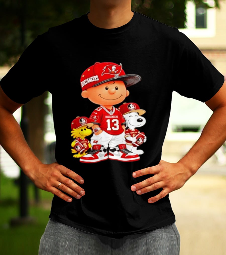 Charlie Brown 13 Snoopy Woodstock Buccaneers Florida State T-Shirt