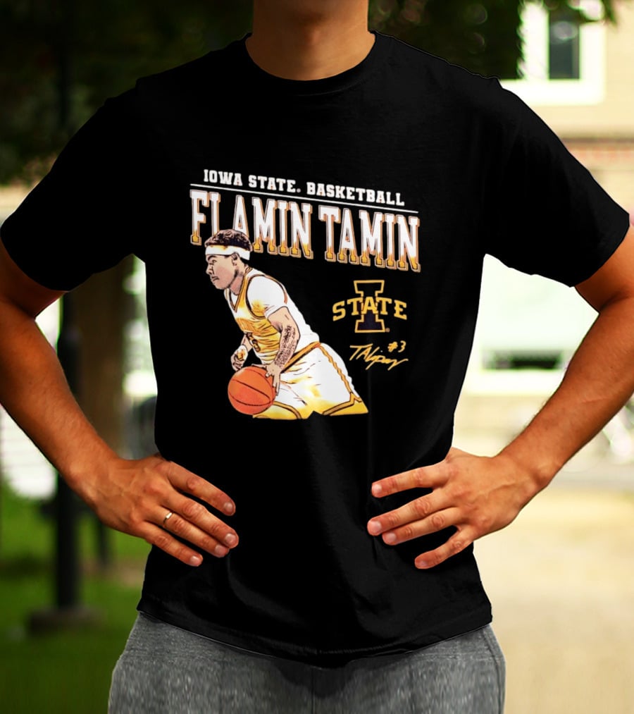 Iowa State Basketball Flamin Tamin Lipsey #3 T-Shirt