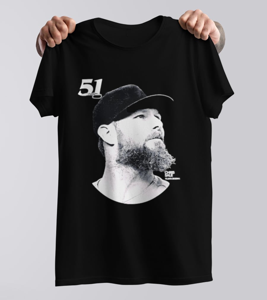 Chris Sale 51 Atlanta Braves Lineage Series T-Shirt