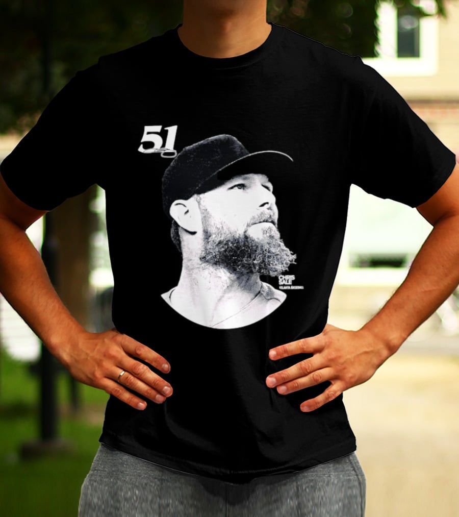 Chris Sale 51 Atlanta Braves Lineage Series T-Shirt