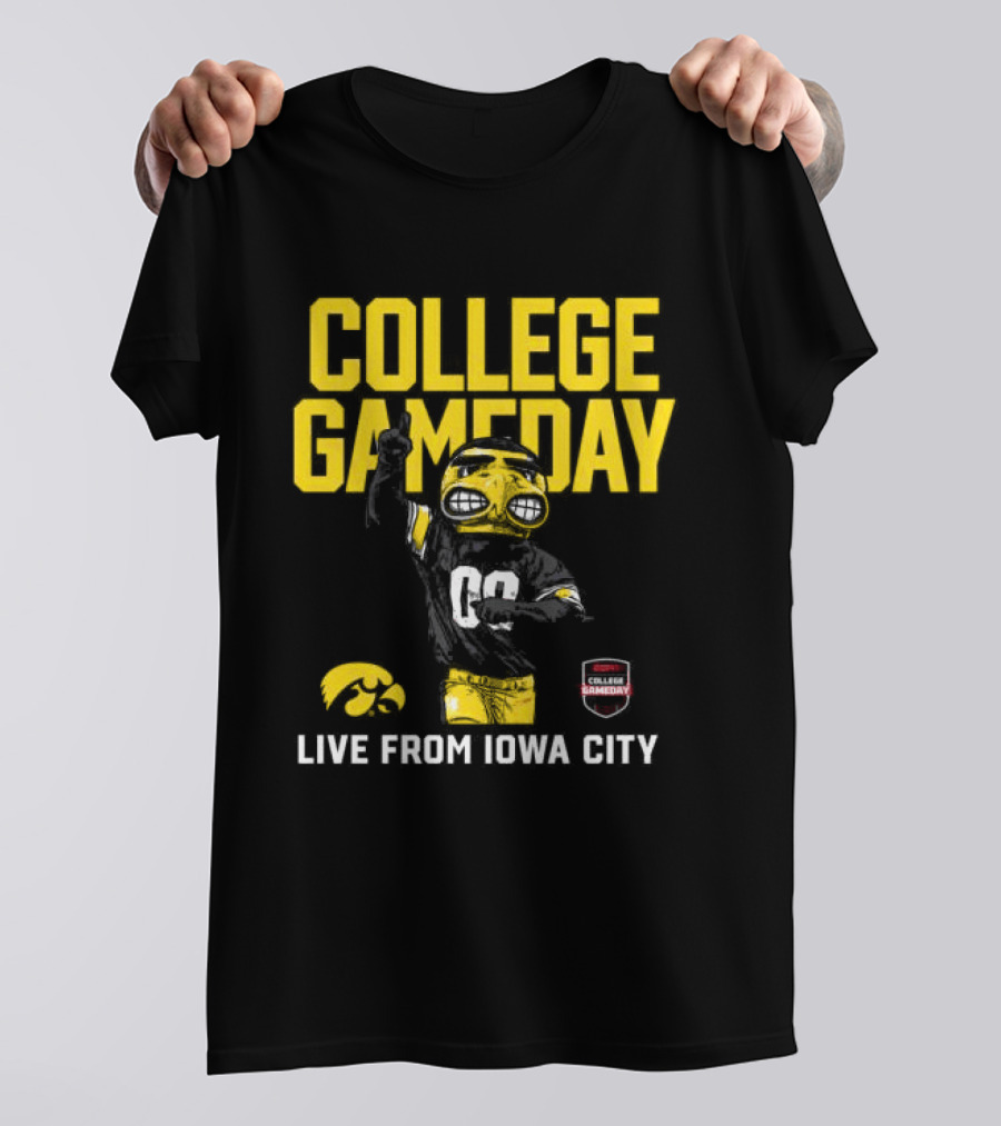 College Gameday Iowa City Iowa Hawkeyes Live Event Crewneck ESPN T-Shirt