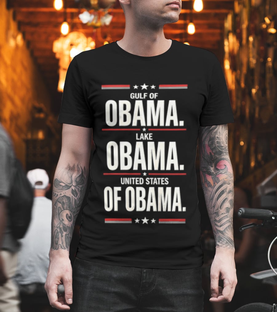 Obama Gulf Obama Lake Obama United States Stars Stripes T-Shirt