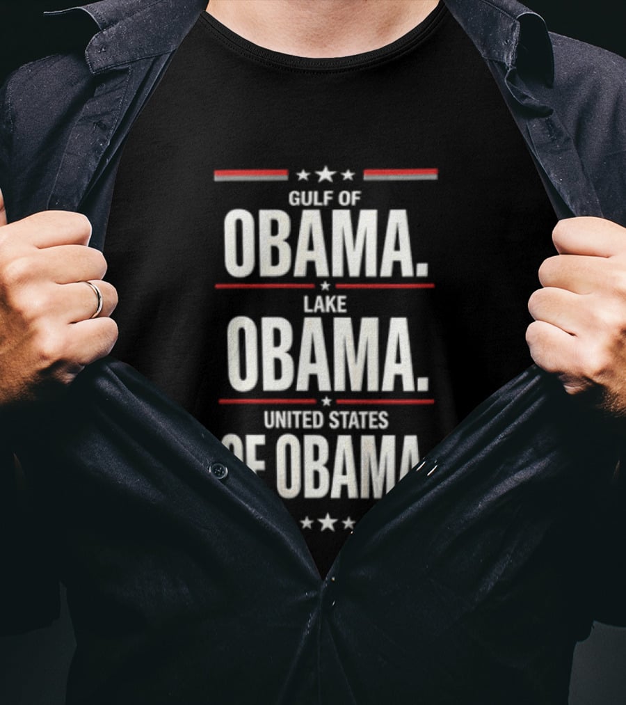 Obama Gulf Obama Lake Obama United States Stars Stripes T-Shirt