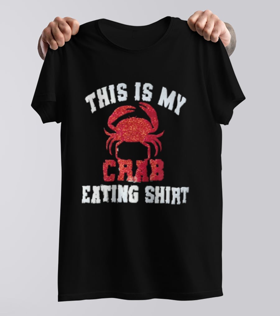 This Is My Crab Eating Red Glitter Crab T-Shirt
