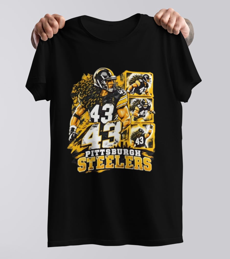 Pittsburgh Steelers 43 Football Player Tribute Sports Team Fan Gear T-Shirt