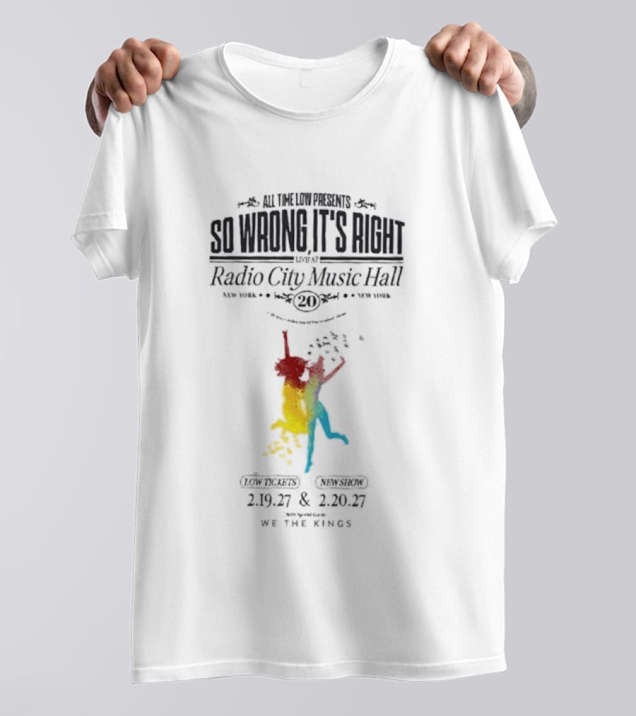 All Time Low Radio City Music Hall So Wrong It's Right New York February 19 20 2026 T-Shirt