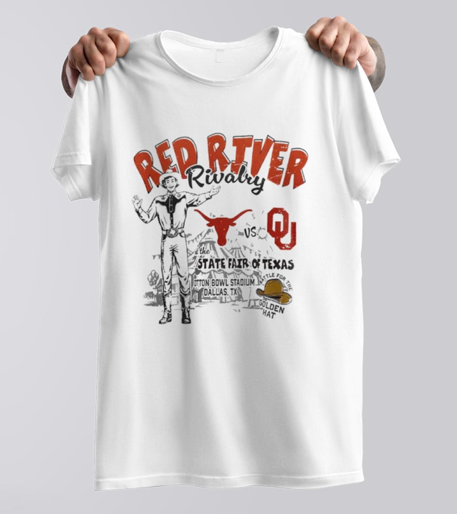Red River Rivalry 2026 Texas Longhorns OU State Fair Texas Football Showdown T-Shirt