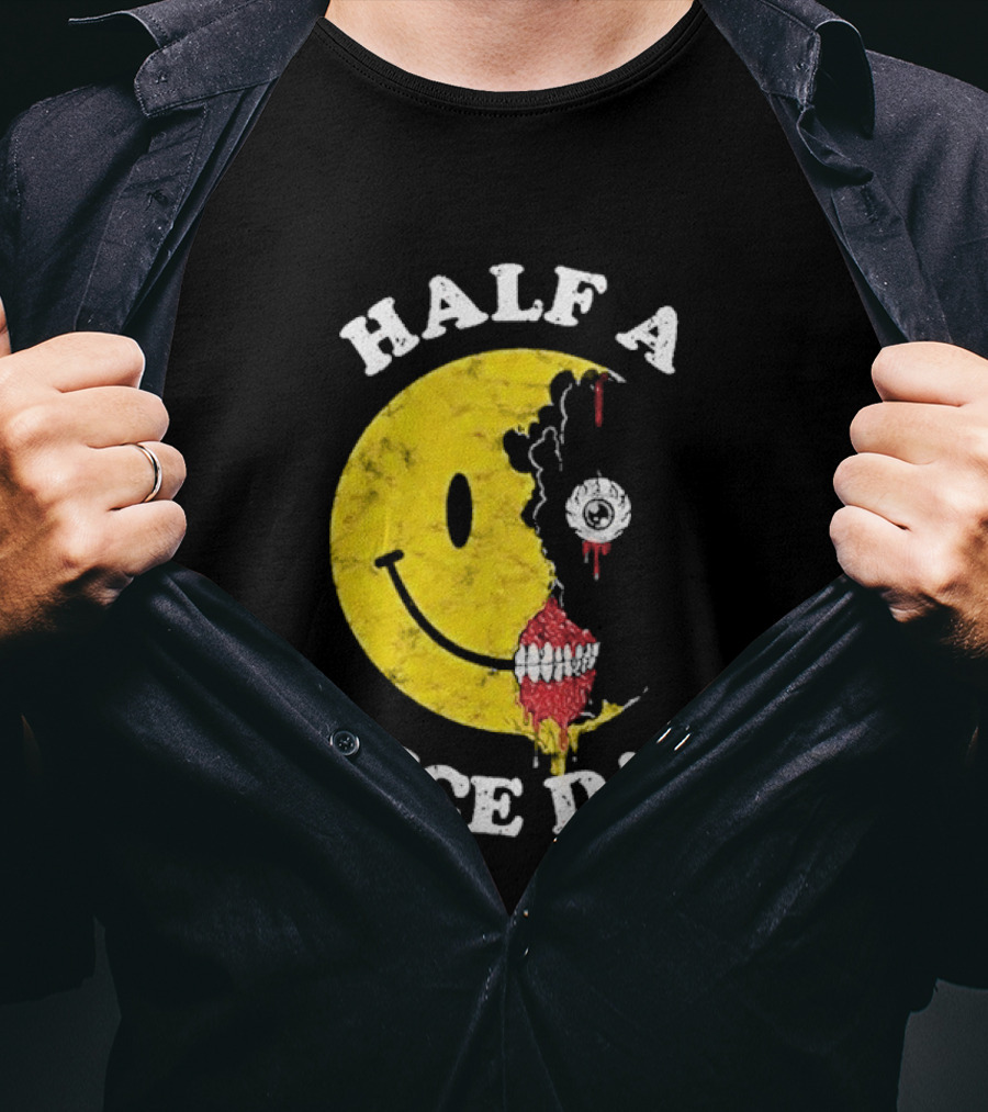 Beware Boiuna Lena Half A Nice Day Smiley Face Decay T-Shirt