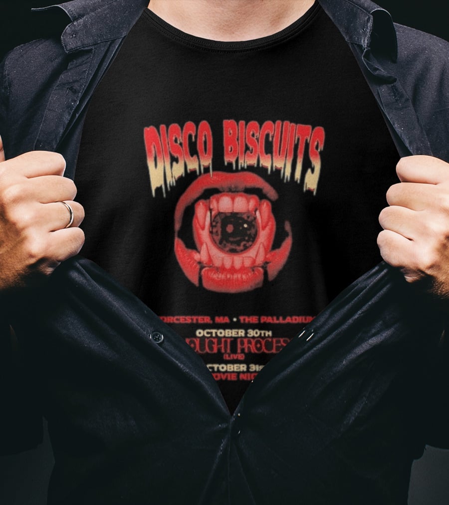 Disco Biscuits Worcester MA The Palladium October 30 Thought Process Movie Night Live T-Shirt