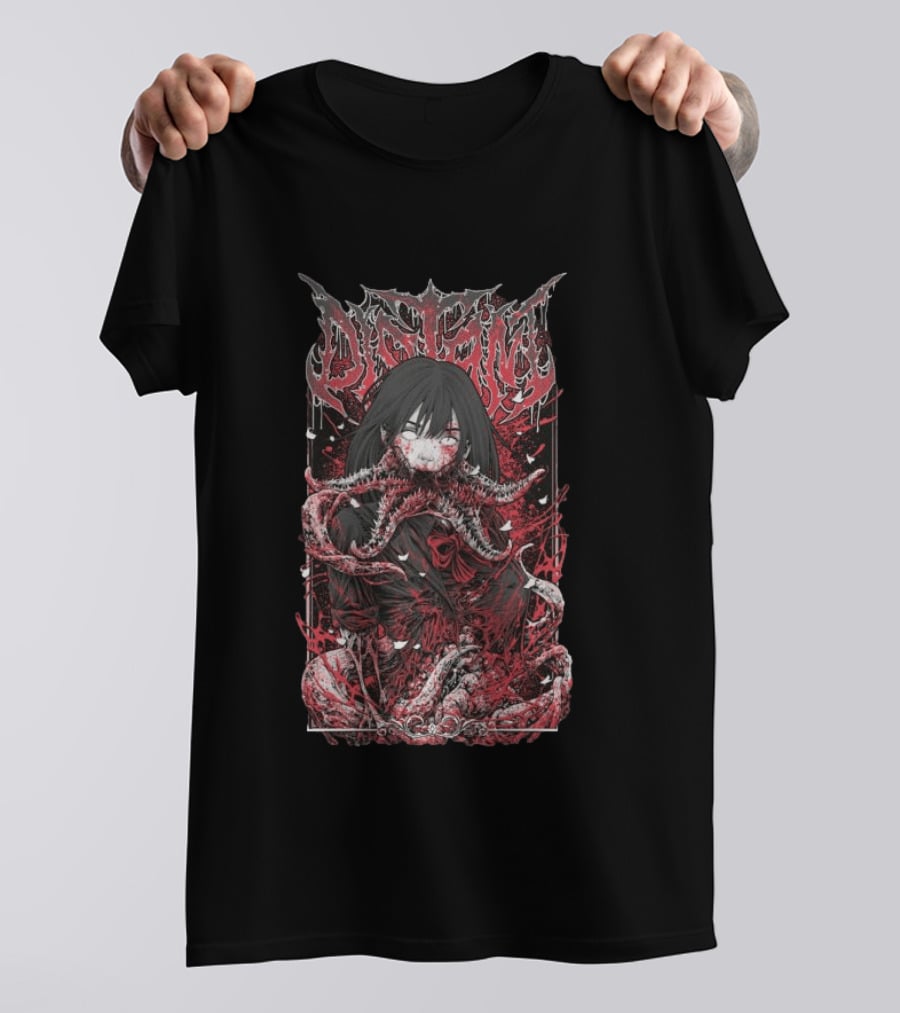 Distant Store Longsleeve Schoolgirl Horror Tentacles T-Shirt