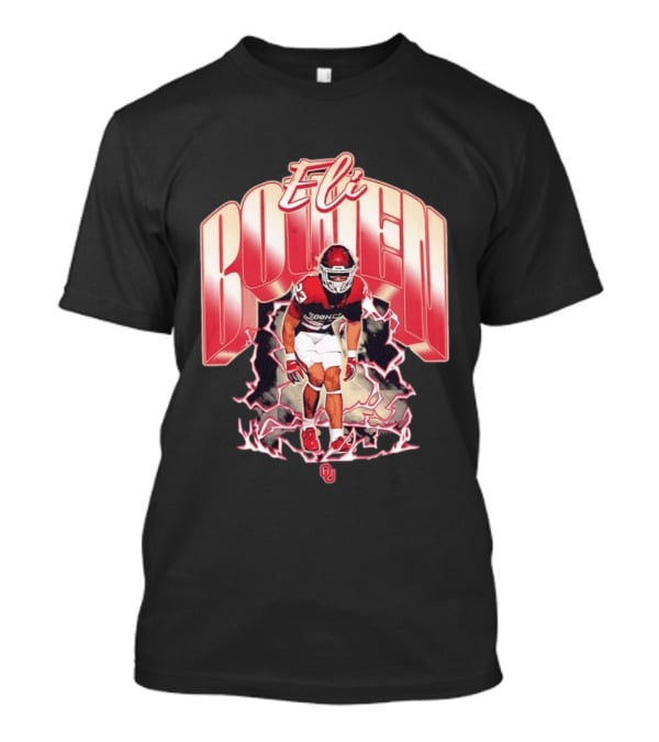 Eli Bowen Oklahoma Sooners Lightning Football Collage T-Shirt