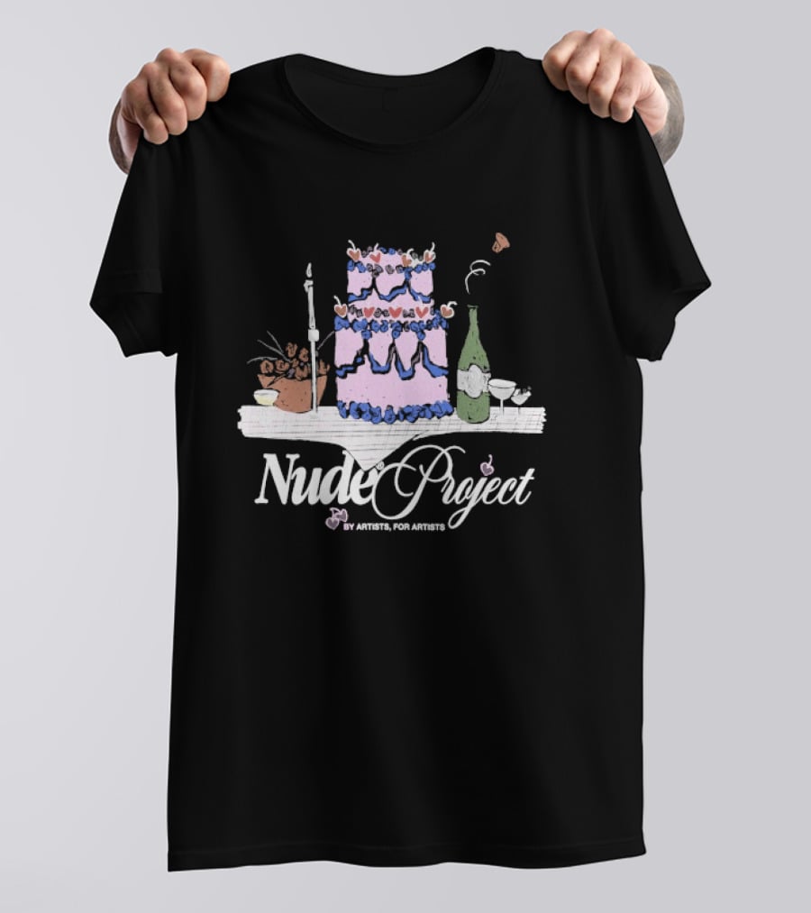 Nude Project By Artists For Artists Cake And Wine Ensemble T-Shirt