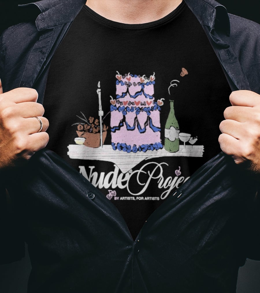 Nude Project By Artists For Artists Cake And Wine Ensemble T-Shirt