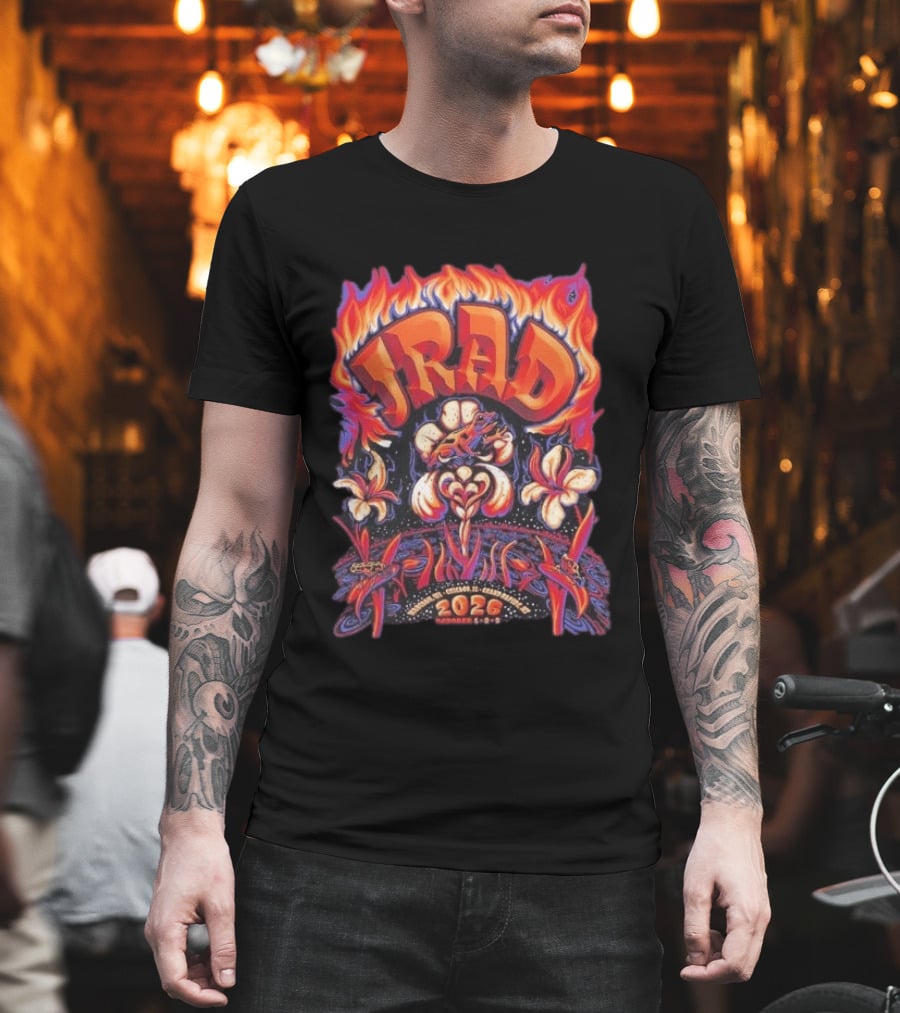 JRAD 2026 Tour With Floral Frog Flames For October In Chicago And Grand Rapids T-Shirt