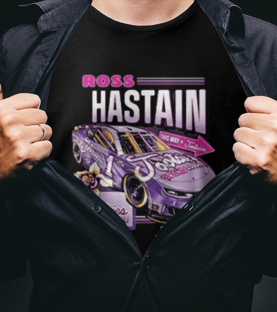 Ross Chastain Tootsies Orchid Lounge Trackhouse Racing Car #1 Racing Team T-Shirt