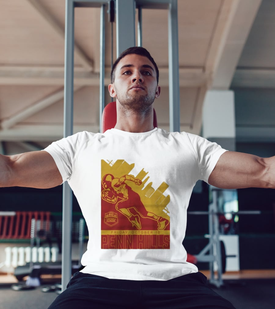 412 Football Classic Penn Hills Friday October 16 Football Player Image T-Shirt