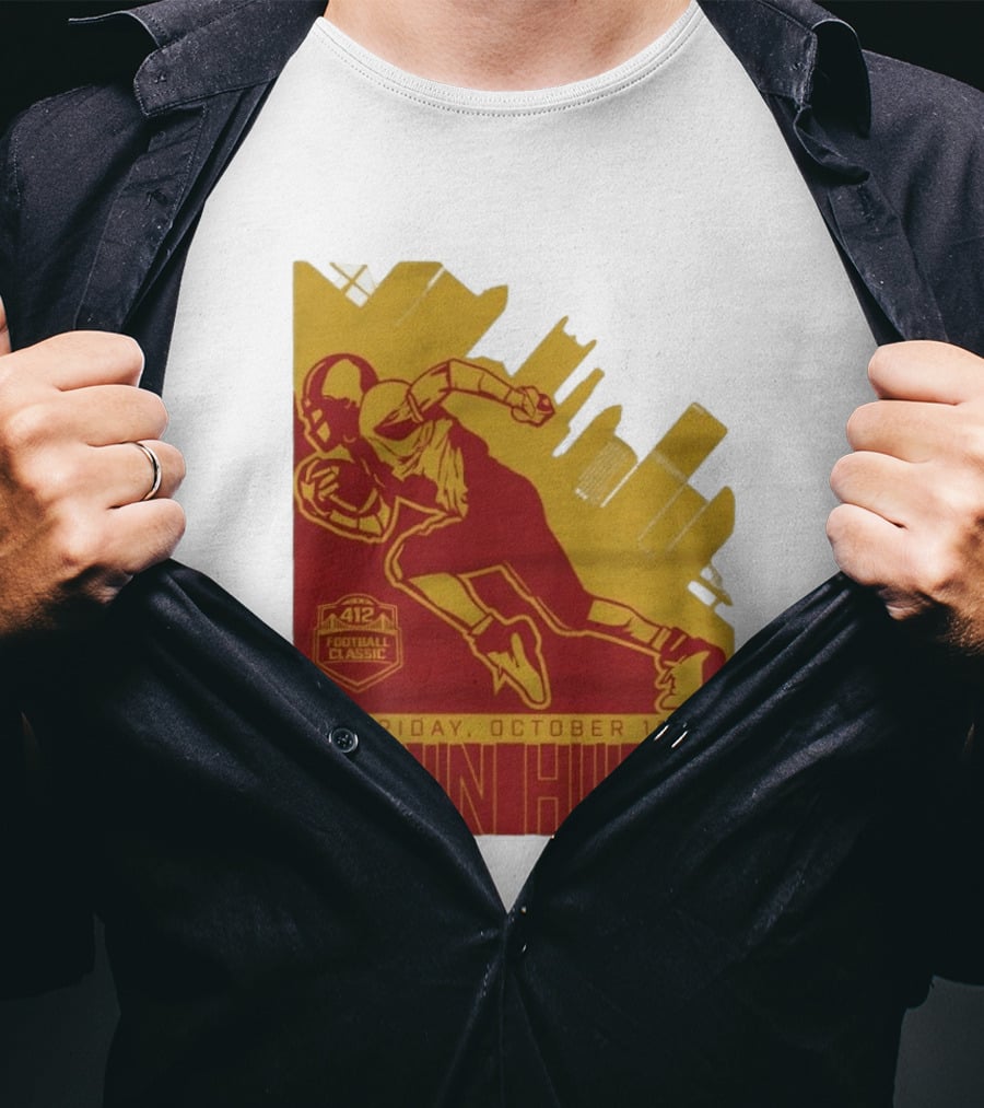 412 Football Classic Penn Hills Friday October 16 Football Player Image T-Shirt