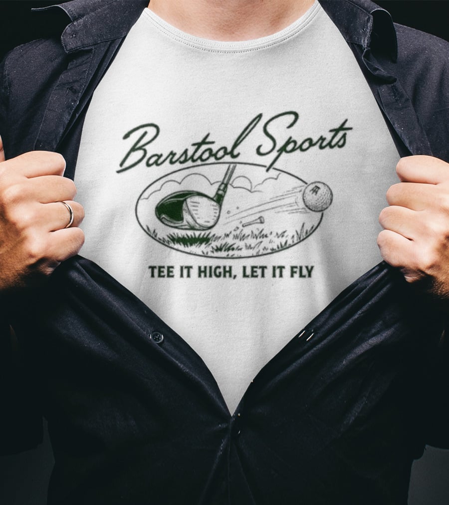 Barstool Sports It High Let It Fly Rocket Football Sky T-Shirt