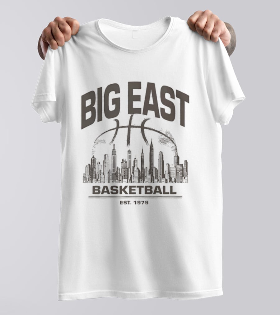 Big East Basketball Est 1979 City Skyline Basketball Hoop T-Shirt