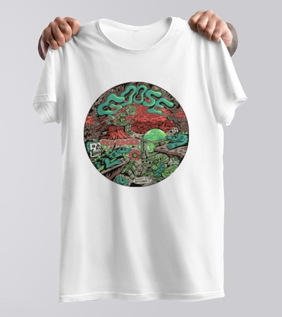 Goose Red Rocks 2026 Killer Acid Event Extraterrestrial Adventure T-Shirt