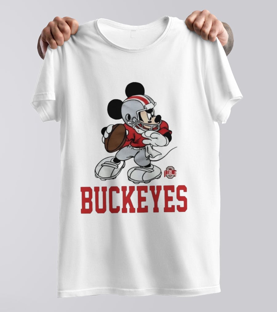 Mickey Mouse Ohio State Buckeyes Football Quarterback T-Shirt