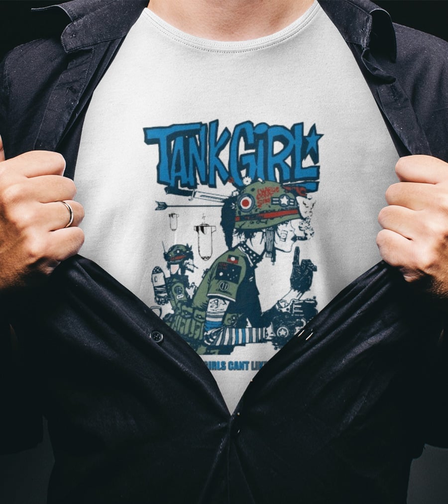 Tank Girl Charlie Don't Surf Who Says Girls Can't Like Big Guns T-Shirt
