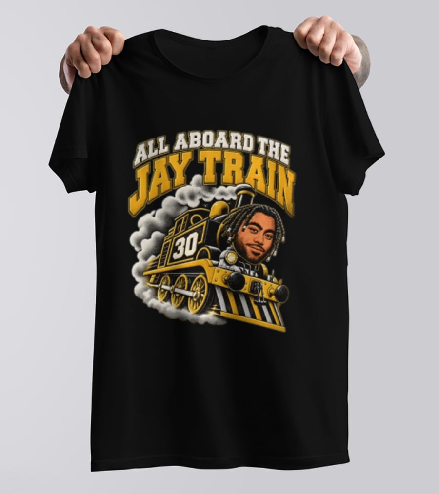 All Aboard The Jay Train 30 Steam Engine Train T-Shirt