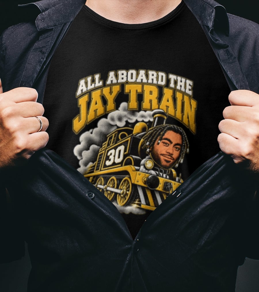 All Aboard The Jay Train 30 Steam Engine Train T-Shirt