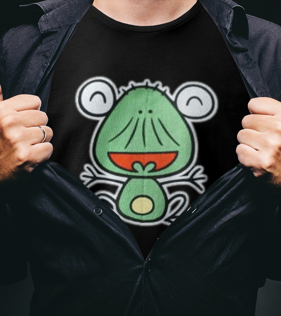 Brooklyn Museum Store Beshi Caps Cartoon Green Frog T-Shirt