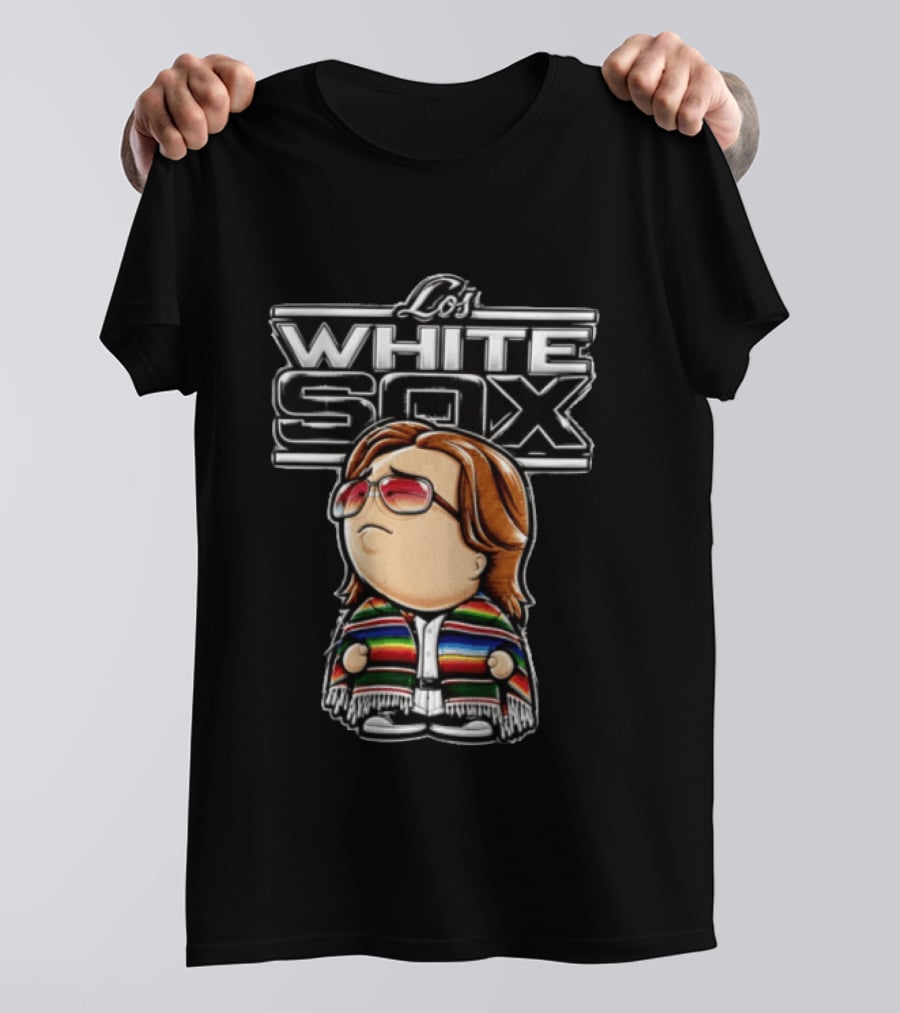 Los White Sox Character With Sunglasses And Colorful Poncho T-Shirt