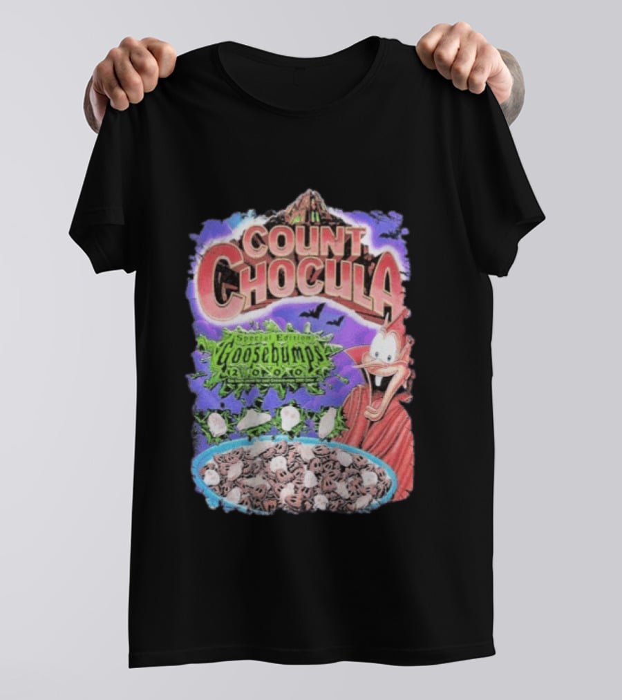 Count Chocula Special Edition Goosebumps Cereal Box T-Shirt