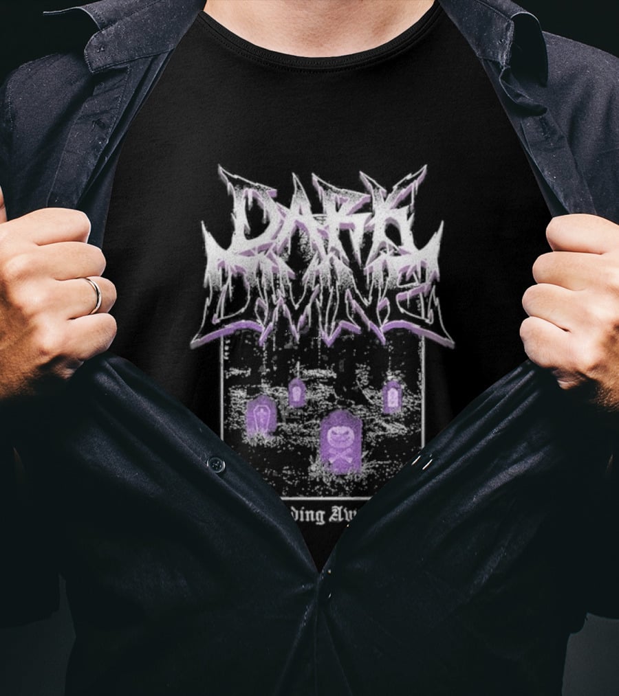 Dark Divine Fading Away Graveyard Tombstones T-Shirt