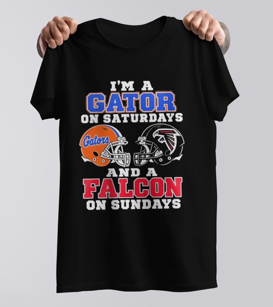 I'm A Gator On Saturdays And A Falcon On Sundays Helmet Fan Spirit T-Shirt