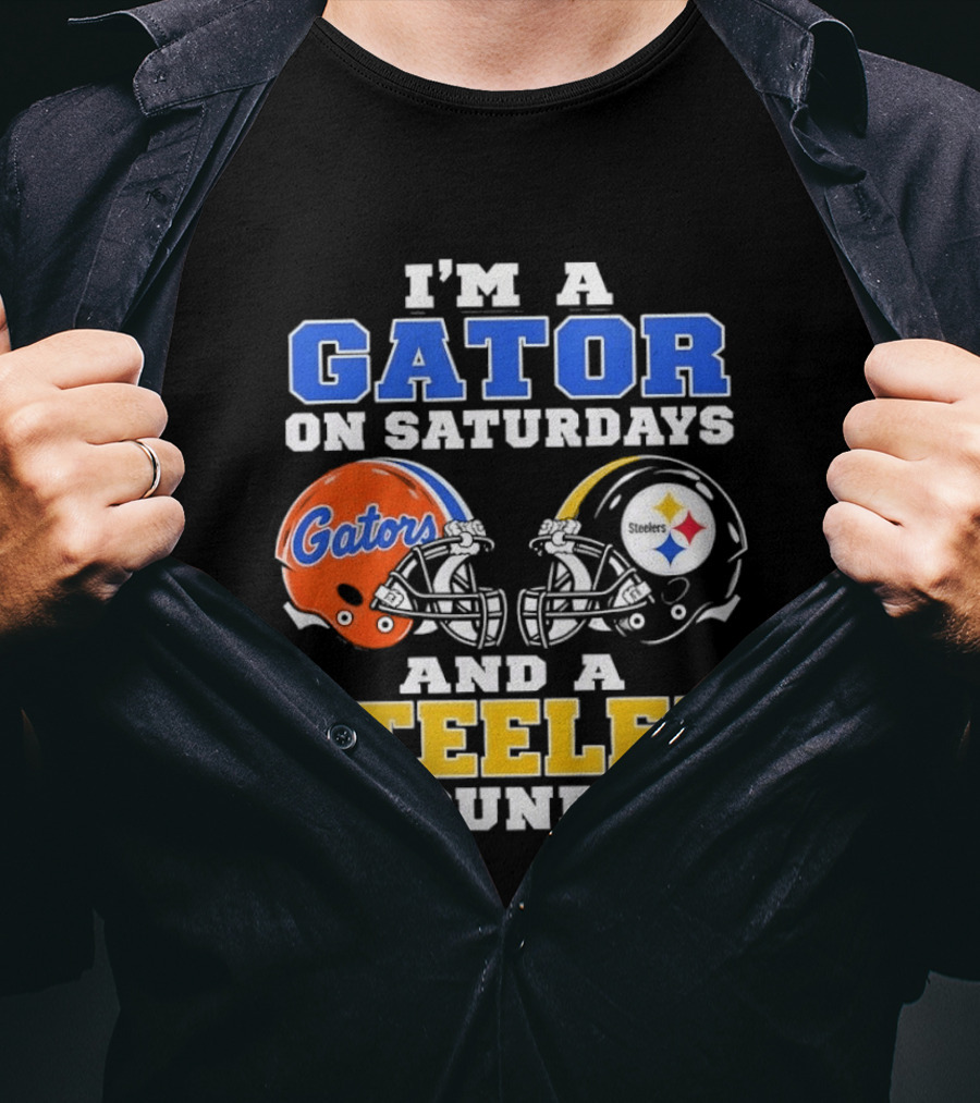 Gator On Saturdays Steeler On Sundays Football Fan Pride T-Shirt