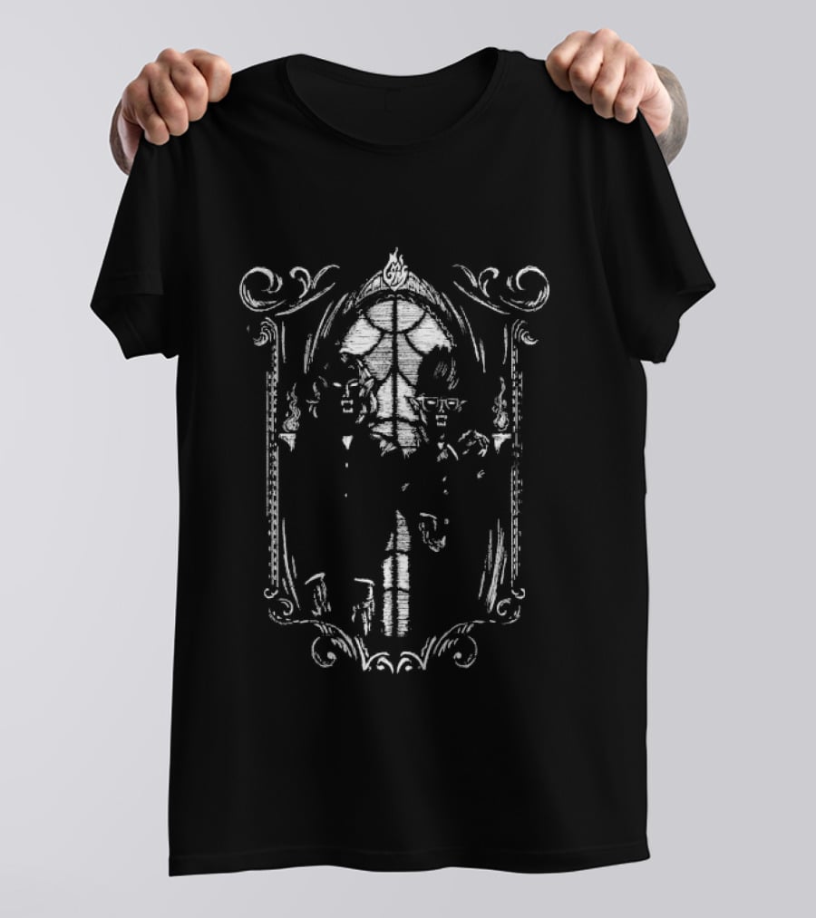 Good Gothical Morning Victorian Gothic Spider Web Ornate Frame T-Shirt