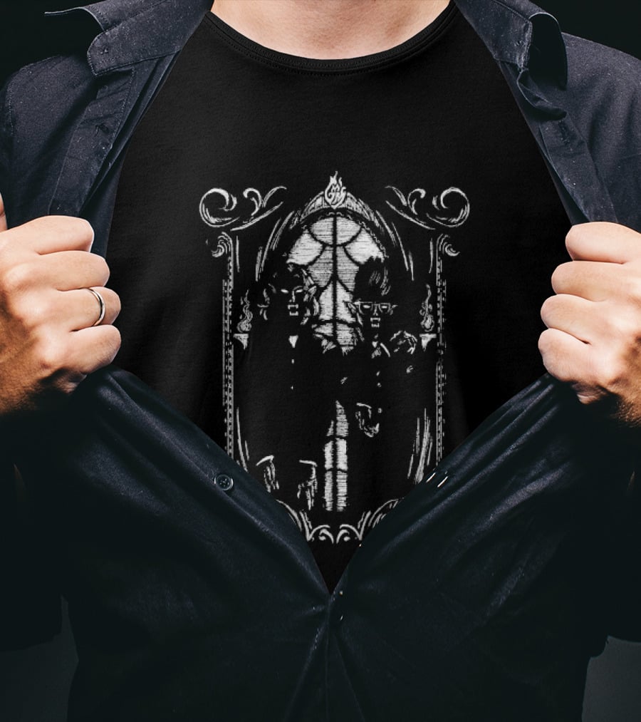 Good Gothical Morning Victorian Gothic Spider Web Ornate Frame T-Shirt