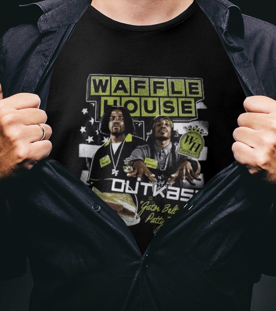 Waffle House Outkast Gator Belts And Patty Melts Bootleg T-Shirt