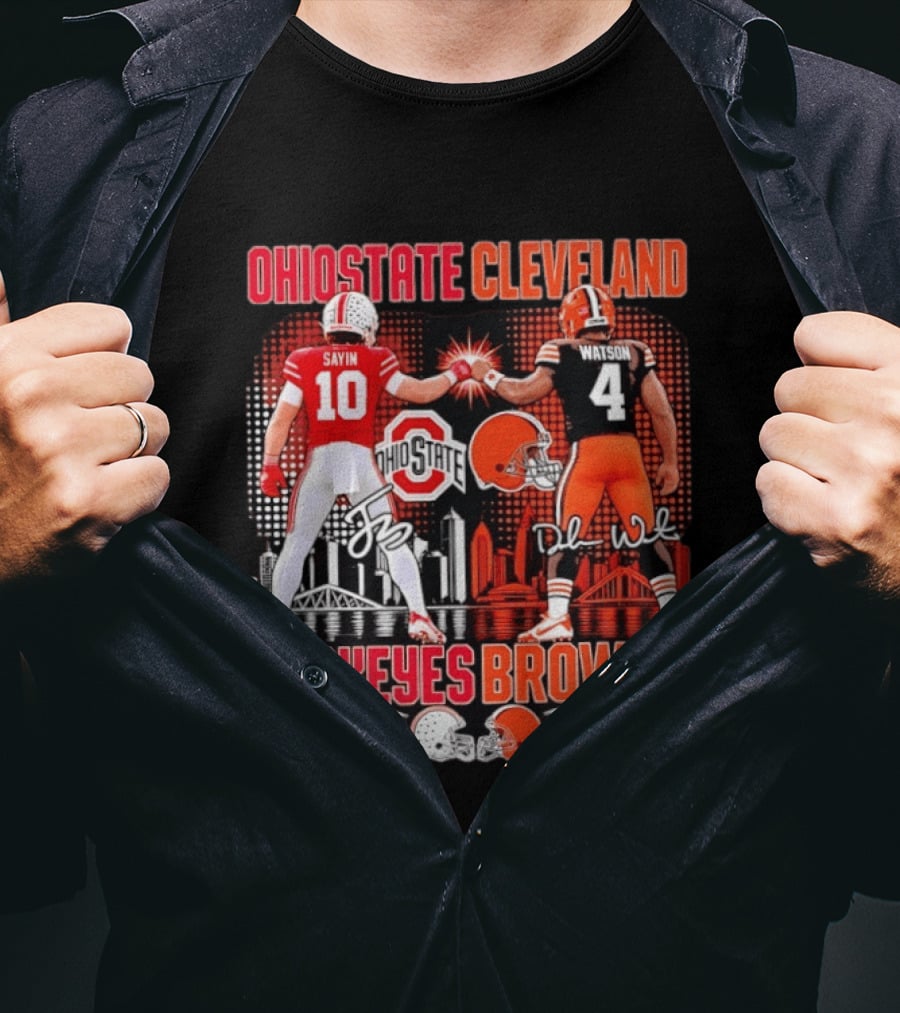 Ohio State Cleveland Buckeyes Browns Sayin Watson Saturdays Sundays T-Shirt