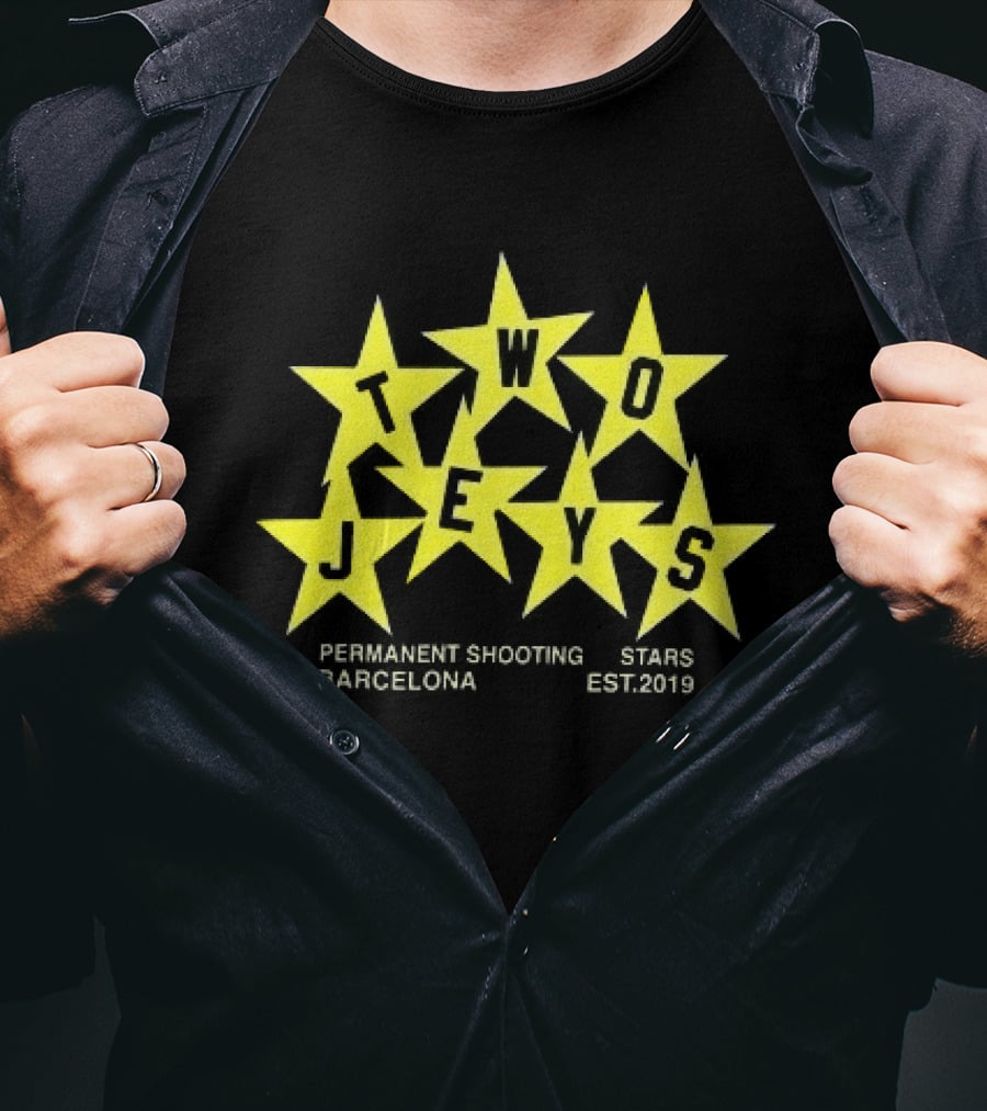 Twojeys Barcelona Permanent Shooting Stars Est 2019 T-Shirt