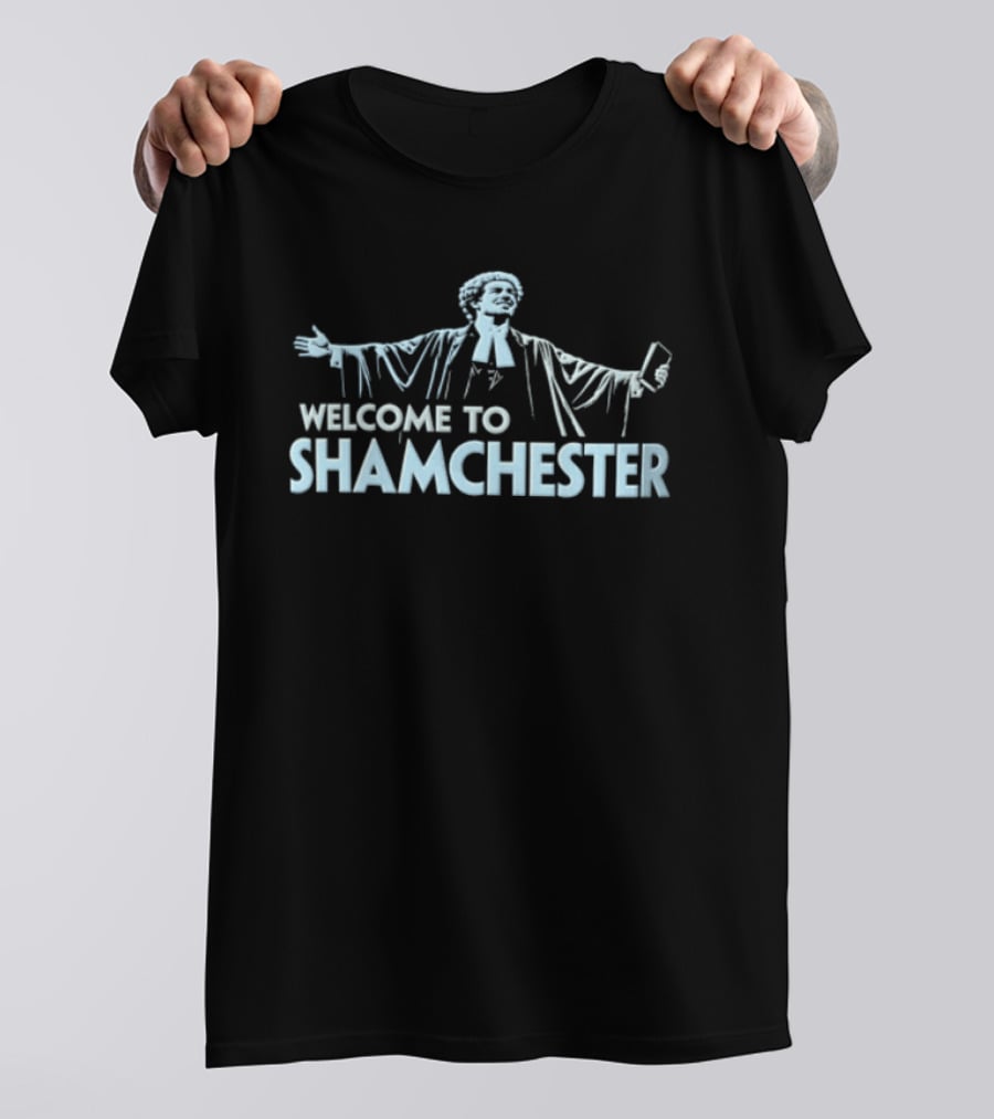 Welcome To Shamchester Satirical Statue Imagery Collection T-Shirt